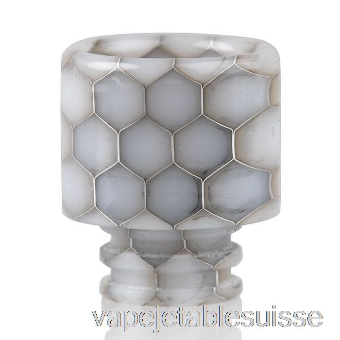 Vape Suisse 510 Drip Tip En Résine Peau De Serpent Blanc